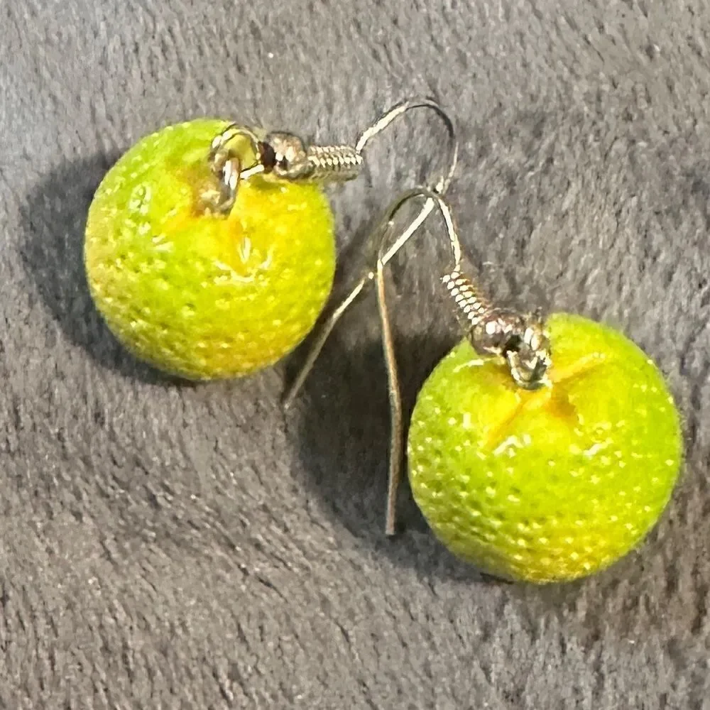 Green orange women's earrings/ kids